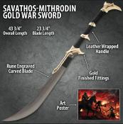 KR0077G - Epée Kit Rae Savathos Mithrodin Gold War Sword