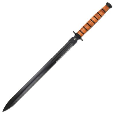 thumbnail image 2 of Snake Eye Tactical Full Tang 27" Blade – Katana/Ninja Sword/Machete – Rainbow Finish, Half Serrated, Sheath Included 2 of 4