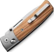 NN2.UL - Couteau LION STEEL Nini Bois d'Olivier Mitre Titanium  