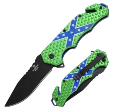 RESCUE1 - Couteau de Poche Ouverture assistée Rescue Blue/Green