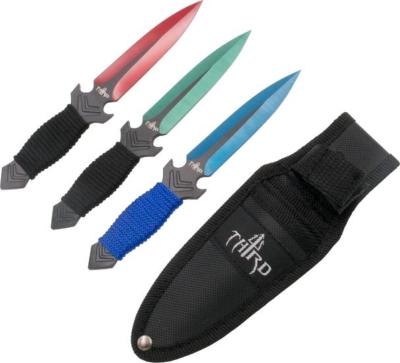 TH.H7123 - Jeu de 3 Couteaux à Lancer THIRD Multicolore Inox