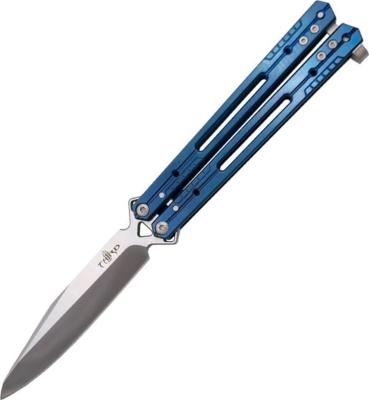 TH.K2920A - Couteau Papillon THIRD Bleu 13 cm Inox Satiné