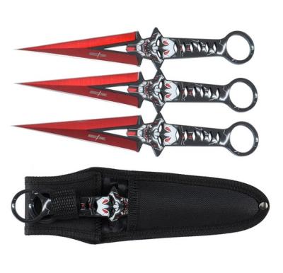 THROWDEVIL1 - Set de 3 Couteaux à Lancer Devil Red
