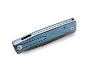 TLD.BL - Couteau LIONSTEEL Thrill Titanium Bleu Damas