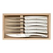 3241 - COFFRET 6 COUTEAUX LE THIERS STEAK DOZORME KRION BLANC