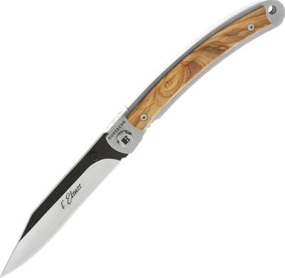 3455 - Couteau EUSTACHE L'Elsass Liner Olivier 11,5 cm Inox