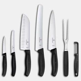 6.7133.71G - Set de Cuisine 7 Pièces VICTORINOX SwissClassic Noir