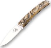 64265 - Couteau SALAMANDRA Corne Brute 9 cm Inox