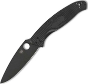 C142PBBK - Couteau SPYDERCO Resilience Lightweight Tout Noir Lisse