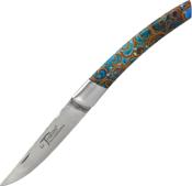 CH21113T - Couteau Le Thiers Cannelle Turquoise COUTELLERIE CHEVALERIAS
