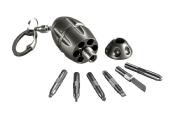 EG.GY - Outil Porte-Clés LIONSTEEL Eggie Keychain Titanium Gris