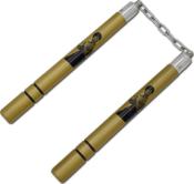 NC3 - Nunchaku Bruce Lee en Bois  Chaine