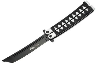 P46B - Couteau Papillon MAX KNIVES Blanc Noir