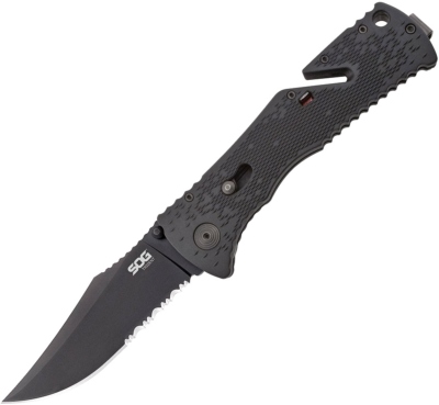 SOGTF1CP - Couteau SOG Trident Folder Tiger Stripe Black TiNi