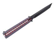 TH.K2946N - Papillon THIRD Alu Gris/Rouge 15 cm Inox 