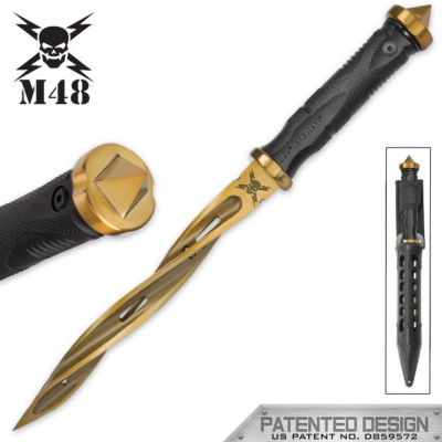 UC3163GD - Poignard UNITED CUTLERY M48 Cyclone Gold Edition avec Etui Custom Vortec 