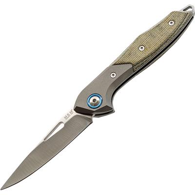 MKMY02GCT - Couteau MKM Cellina By Mercury Titanium/Micarta Vert