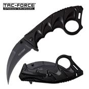 TF957BK - Couteau TAC FORCE Karambit Linerlock A/O Black