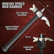 UC3649 - UNITED CUTLERY Honshu Spiked War Hammer with Sheath