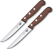 5.1200.12G - Set de 2 Couteaux  Steak VICTORINOX 12 cm Erable Lame Lisse