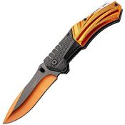 588312 - Couteau HERBERTZ ABS Noir/Alu Orange