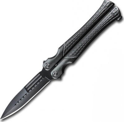CP534 - Couteau Papillon Noir Design
