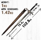 GALAD1 - Epée de Galadriel Le Seigneur Des Anneaux Les Anneaux de Pouvoir