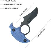 KUB404C - Push Dagger KUBEY Stheno Blue SW  