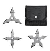 STARSPP1 - Set de 3 Etoiles  Lancer Silver avec Etui