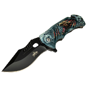 MUA116O - Couteau MASTER USA Linerlock A/O Griffe de Dragon