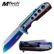MTA1107RB - Couteau MTECH Framelock A/O Rainbow