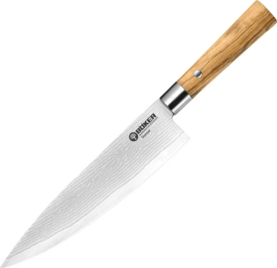 130441DAM - Couteau BOKER CUISINE Damas Gyuto Bois d'Olivier