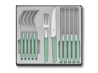 6.9096.12W41.12 - Ménagère 12 Pièces VICTORINOX Swiss Modern Steak Vert Pastel