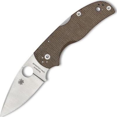C41MPCW5 - Couteau SPYDERCO Native 5 CPM Cru-Wear Brown Canvas Micarta