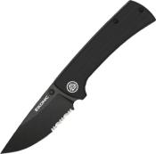 EIK.100BBS - Couteau EIKONIC RCK9 G10 Noir Semi Dentée