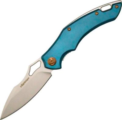 FE.030 - Couteau FOX EDGE Sparrow Aluminium Bleu/Bronze