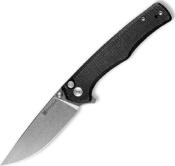 S210122 - Couteau SENCUT Crowley Micarta Noir Stonewashed