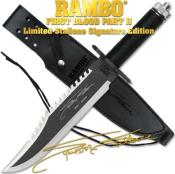 RB9295 - Poignard RAMBO II Sylvester Stallone Signature Licence Officielle